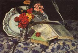 Armand Guillaumin Flowers Faience Books oil painting image